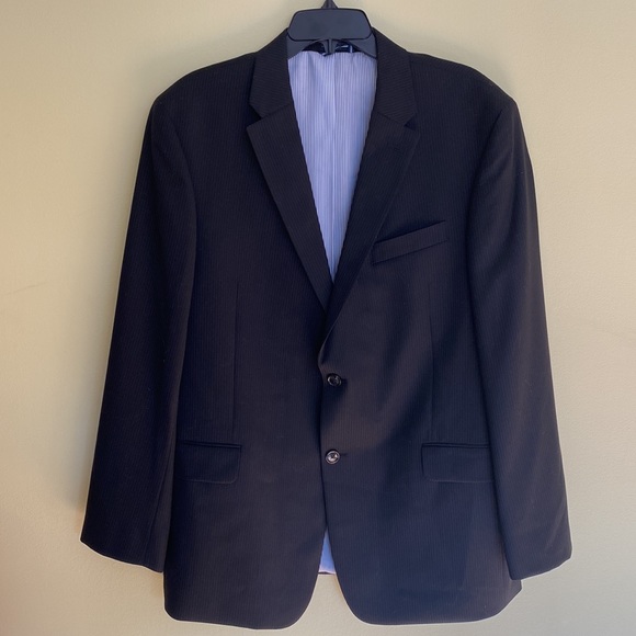 Tommy Hilfiger Other - Tommy Hilfiger Black Pin Stripe 100% Wool Blazer - Sz 44 R